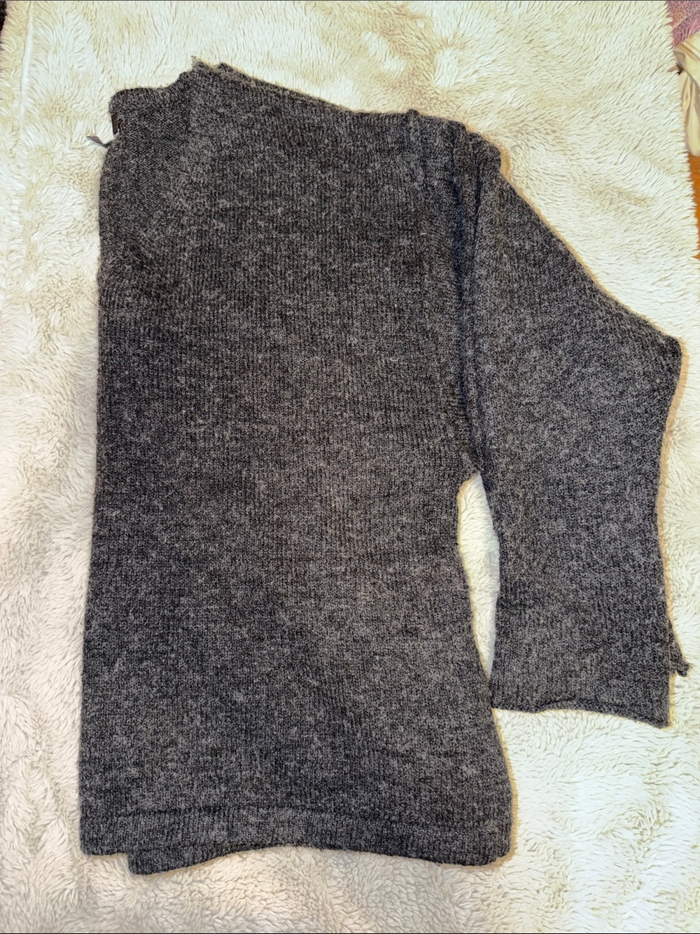 Charcoal Gray V Neck Sweater